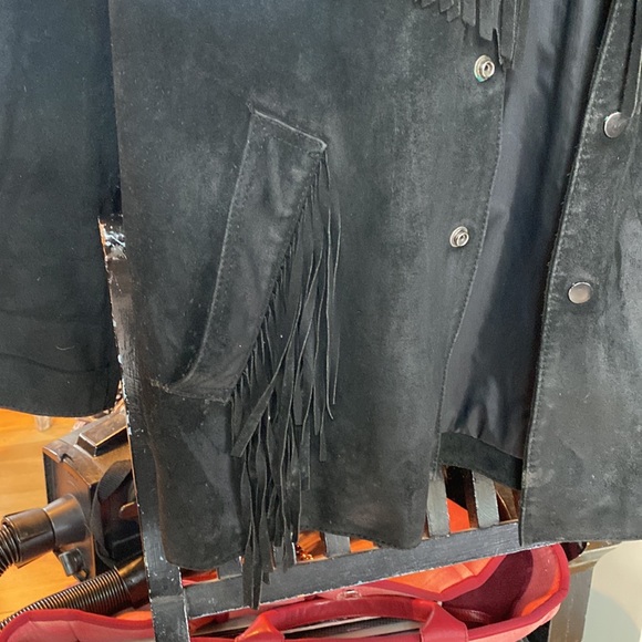 Vintage 1980s Black Suede Wilson Coat - Picture 7 of 7